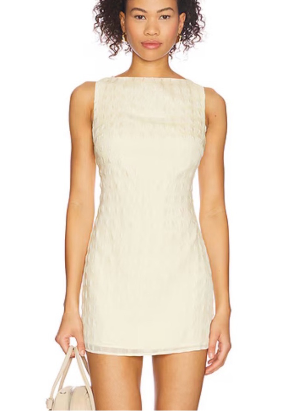 Stone Cold Fox x Revolve Maggie Mini Dress in Butter Yellow Plaid, Size L NWT